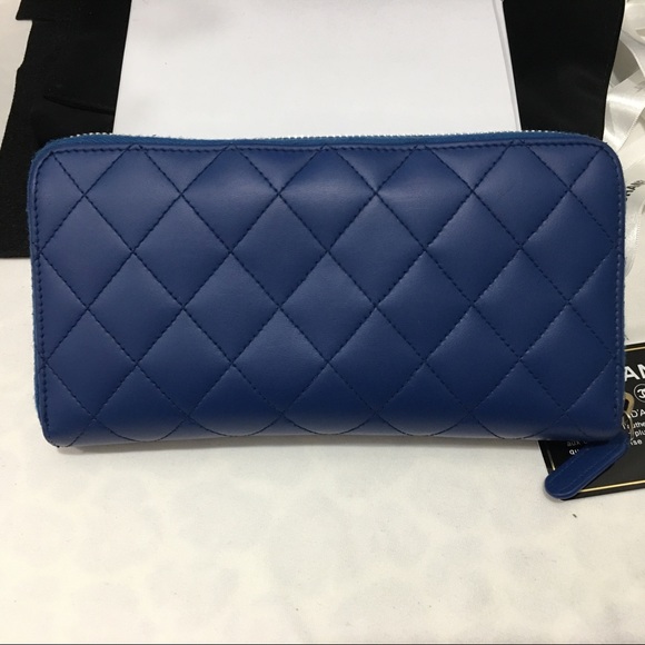 Authentic Blue Chanel Trendy Wallet - Picture 6 of 12
